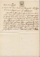 1856 Bírósági ítélet Másolata, 6 Kr Okmánybélyeggel - Unclassified