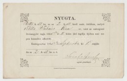 1846-1865 Kis Okmány Tétel: Nyugták, Feladási Vevény, Váltó - Non Classés