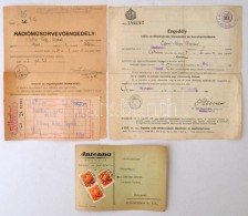 1940 RádióvevÅ‘ Engedély. és Kapcsolódó Két Rádiós... - Non Classés