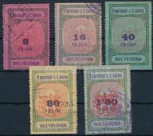 1927 Kaposvár Városi 5 Db-os Okmánybélyeg Sor (13.000) - Sin Clasificación