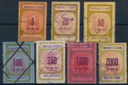 1920-1923 7 Db Klf Kaposvár Városi Okmánybélyeg (~20.000) - Sin Clasificación