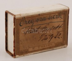 1882 Bécsi Gyógyszertár Gyógyszeres Skatulya / W. Twerdy, Apotheke Zum Goldenen... - Other & Unclassified
