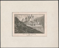 Cca 1860 Leopold Müller(1834-1882): Ruine Des Schloss Boskovitz Vom Jahre 1814, Metszet, Jelzett A Metszeten,... - Estampes & Gravures