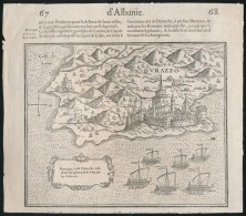 1588 Sebastian Münster: Durazzo, Albánia / Albania Cosmographia Universalis. Fametszet / Wood Engraving... - Prints & Engravings