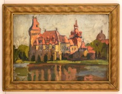 Jelzés Nélkül: Vajdahunyad Vára. Olaj, Karton, Sérült Keretben, 35×47... - Other & Unclassified