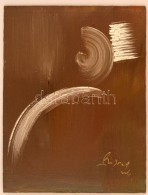 Rubint Ávrahám Péter (1958-): Kompozició. Olaj, Farost, Jelzett, 40×30 Cm - Otros & Sin Clasificación