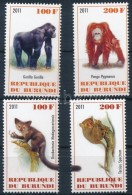 ** Burundi 2011 Majom 4 Db Bélyeg - Sonstige & Ohne Zuordnung