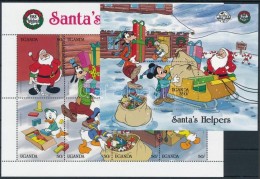 ** 1988 Karácsony: Walt Disney Karakterek Kisív Mi 628-635 + Blokk 87 - Autres & Non Classés
