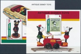 ** 1994 Karácsony: Antik Walt Disney Játékok Blokksor Mi 282-283 - Otros & Sin Clasificación