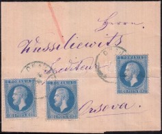 1877 3 X 10b Levélen 'CRAIOVA' - 'ORSOVA' (regiszterhajtás / Folded) - Other & Unclassified