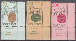 ISRAEL    SCOTT NO. 129-31    MNH   YEAR  1957 - Used Stamps (with Tabs)