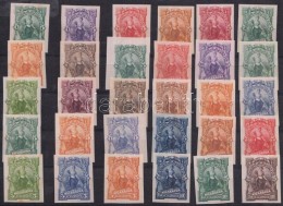 1891 Forgalmi Bélyeg Sor Mi 30-39 30 Klf Színpróba / 30 Different Proofs - Sonstige & Ohne Zuordnung