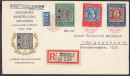 1949 100 éves A Német Bélyeg Sor Ajánlott FDC - Sonstige & Ohne Zuordnung