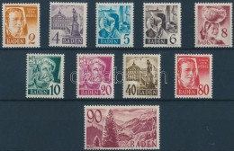 ** Baden 1948 Híres Emberek és Tájkép Sor Mi 28-37 - Other & Unclassified