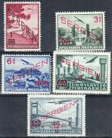 ** Szerbia 1941 Légiposta Sor Mi 26-30 - Other & Unclassified