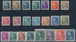 ** * Böhmen Und Mähren 1942 Hitler Sor Mi 89-110 (Mi 93 Rozsdás, 94 és 96 Falcos, 100... - Other & Unclassified