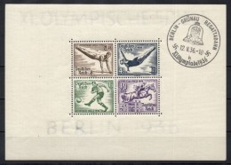 O 1936 Olimpia Mi Blokk 5z Vastag Papír - Sonstige & Ohne Zuordnung