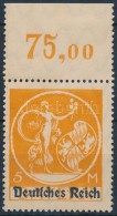 ** 1920 Mi 136 II ívszéli / Margin Piece. Certificate: Josef Bauer - Otros & Sin Clasificación