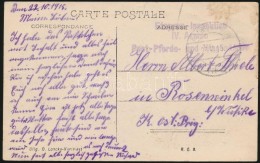 1915 Tábori Posta Képeslap / Field Postcard 'Etappen-Inspektion IV. Armee Post-Pferde- Und... - Andere & Zonder Classificatie