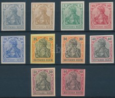 ** 1902 Mi 68-77 Vágott Sor / Imperforate Set. Signed: Pfenninger - Andere & Zonder Classificatie