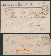 1873 + 1874 2 Küldemény Mi 22 Bélyeggel / 2 Covers With Mi 22 - Other & Unclassified