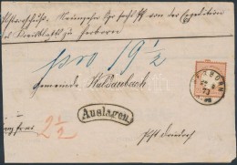 1873 Mi 21a Számla Darabon / On Invoice Piece. Certificate: Krug - Sonstige & Ohne Zuordnung