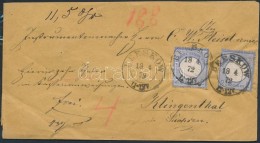 1872 2 X Mi 5 (az Egyik Bélyeg Egy Már Felbélyegzett Borítékról... - Other & Unclassified