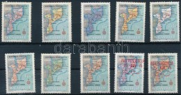 ** 1954/1975 Forgalmi Sor Mi 441-448 + Két Felülnyomott érték Mi 575, 593 - Other & Unclassified