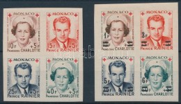 ** 1949-1951 Mi 397-400 + 451-454 Vágott összefüggések /
Imperforate Blocks Of 4 - Other & Unclassified