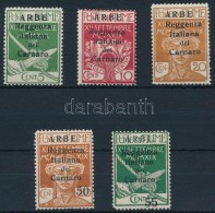 * Carnaro-sziget 1920 5 Klf Forgalmi Mi 20-22 I, 24-25 II - Other & Unclassified