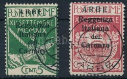 O Carnaro-sziget 1920 Forgalmi Mi 20-21 II - Andere & Zonder Classificatie