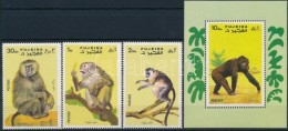 ** 1972 Majom Sor 4 értéke Mi 1533-1536 + Blokk Mi 206 - Autres & Non Classés