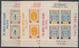 ** 1963 Küzdelem A Malária Ellen Blokksor Mi 5-7 / Mi Block 5-7 Imperforate - Andere & Zonder Classificatie