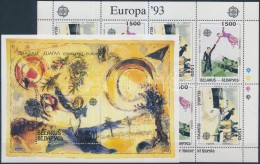 ** 1993 Europa CEPT, Kortárs MÅ±vészet Kisív Mi 55-56 + Blokk Mi 4 - Andere & Zonder Classificatie