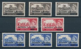 ** 1955 Nagy-Britannia Sor Felülnyomással Mi 96I-III + Mi 97I-II + Mi 98I-II Mi 98 De La Rue - Sonstige & Ohne Zuordnung