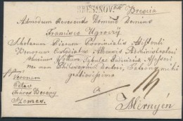 1835 Portós Levél Bresciaból/ Unpaid Cover From Brescia To Mernye - Other & Unclassified