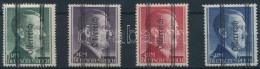 ** 1945 Felülnyomott Hitler Fejek Sor / Mi 693 IA- 696 IA Set - Autres & Non Classés