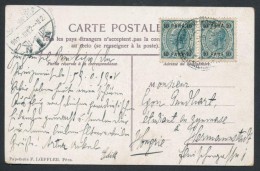 1907 Képeslap 2 X 10P/10H Bérmentesítéssel 'CONSTANTINAPOL' - Hermanstadt - Other & Unclassified