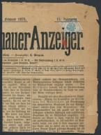 1875 Újság Címlap ElÅ‘érvénytelenített Hírlapilleték... - Autres & Non Classés