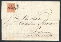 1857 15kr I. Tip. Levél 'TREVISO' - Pordenone - Other & Unclassified