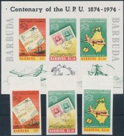 ** 1974 100 éves Az UPU Vágott Sor Mi 182-184 + Blokk 10 - Other & Unclassified