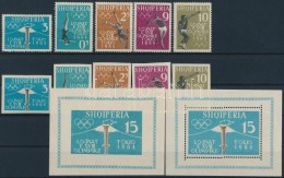 ** 1962 Nyári Olimpia 1964, Tokió (I) Sor Mi 657-661 AB + Fogazott és Vágott Blokk Mi 8... - Otros & Sin Clasificación