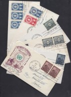 1953 Mi 18-20 + 23-26 6 Klf FDC (bélyegek önállóan és Párokban) - Sonstige & Ohne Zuordnung