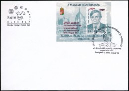 2010 Antall József Felülnyomott Blokk FDC - Sonstige & Ohne Zuordnung