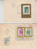 1958-1959 4 Klf Blokk  FDC: Virág, Brüsszeli, Televízió, Haydn - Schiller (26.800) - Autres & Non Classés