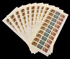 O 1957 Bélyegnap 10 Db Hajtatlan Teljes ív (45.000) / Mi 1501-1502, 10 Complete Sheets - Autres & Non Classés