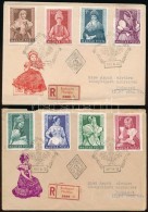 1953 Népviseletek (I.) Sor 2 Db Ajánlott FDC-n (5.500) - Autres & Non Classés