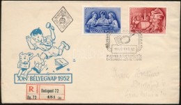 1952 Bélyegnap (25.) Sor Ajánlott FDC-n - Otros & Sin Clasificación