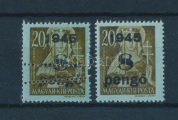 ** 1945 KisegítÅ‘ 8P/20f 2 Többlet Fogazás A Bélyegképben - Other & Unclassified