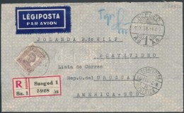 1939 Légi Levél / Airmail Cover 'SZEGED' - Montevideo - Uruguay - Autres & Non Classés